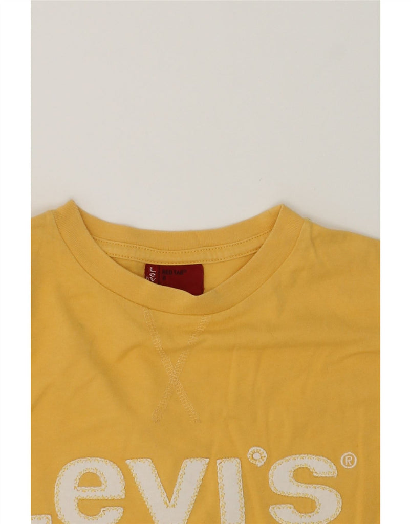 LEVI'S Girls Graphic Top Long Sleeve 7-8 Years Yellow Cotton | Vintage Levi's | Thrift | Second-Hand Levi's | Used Clothing | Messina Hembry 