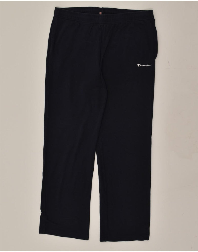 CHAMPION Mens Tracksuit Trousers 2XL Navy Blue Cotton | Vintage Champion | Thrift | Second-Hand Champion | Used Clothing | Messina Hembry 