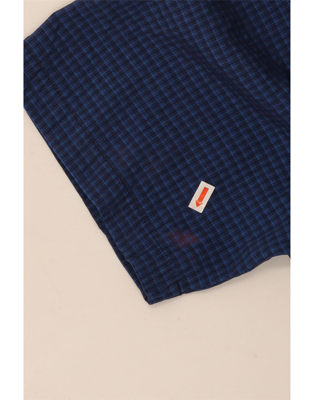 MOSSIMO Mens Short Sleeve Shirt XL Blue Gingham Rayon