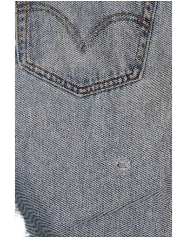 LEVI'S Mens 505 Regular Fit Straight Jeans W34 L32 Blue Cotton