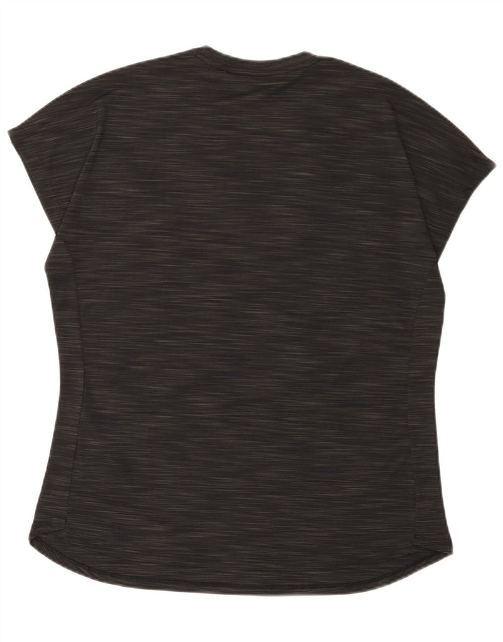 Adidas Womens Graphic T-Shirt Top UK 20/22 XL Black Flecked Polyester