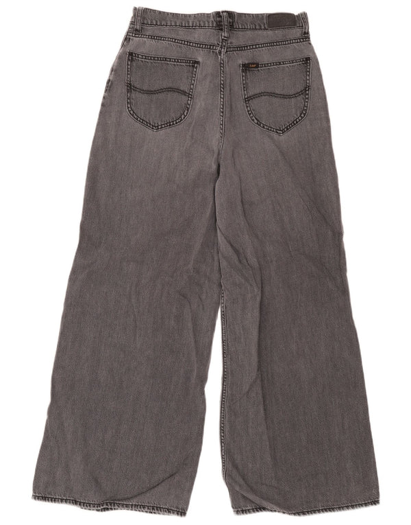 Lee Womens Drew High Waist Wide Leg Jeans W30 L31 Grey Cotton