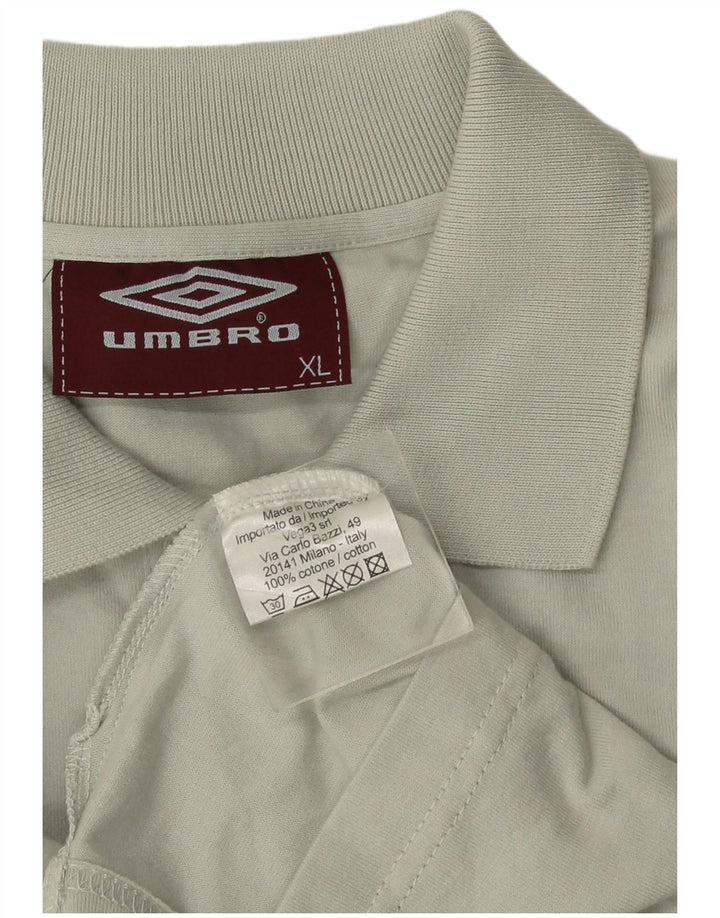 Umbro Mens Polo Shirt XL Green Cotton