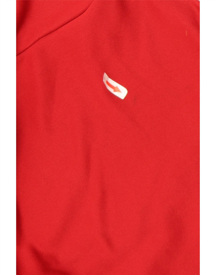 Adidas Womens Tracksuit Top Jacket UK 12/14 Medium Red Polyester