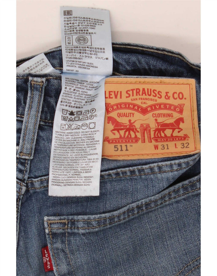 Levi's Mens 511 Slim Jeans W31 L32 Blue Cotton