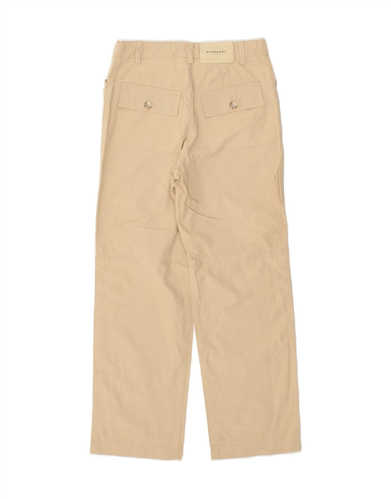 BURBERRY Boys Straight Casual Trousers 9-10 Years W24 L24 Beige Cotton Vintage Burberry and Second-Hand Burberry from Messina Hembry 