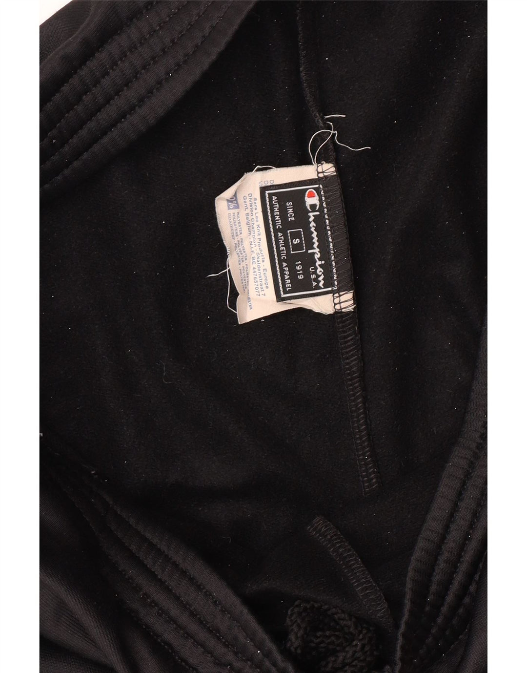 CHAMPION Mens Graphic Tracksuit Trousers Small  Black Polyester