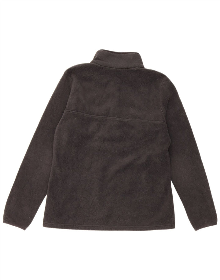 Columbia Womens Button Neck Fleece Jumper UK 12 Medium Black Polyester