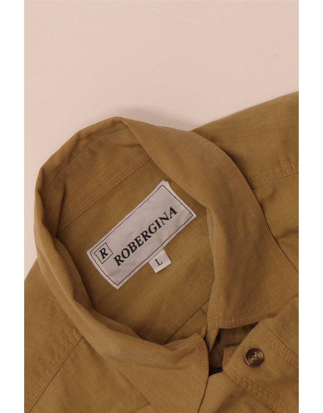 Vintage Mens Shirt Large Brown