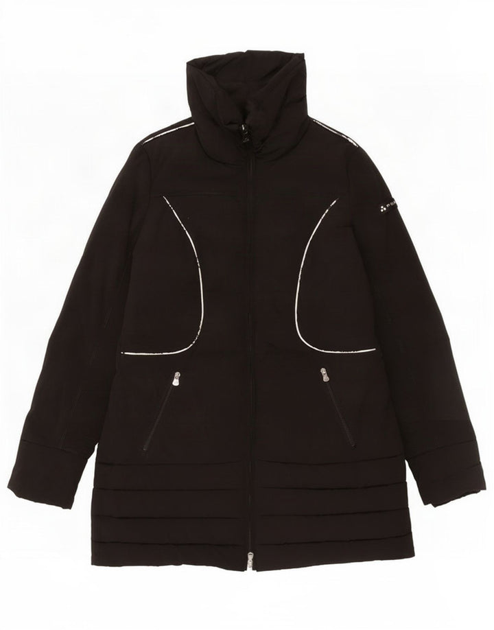 PEUTEREY Womens Padded Coat IT 46 Large Black Nylon