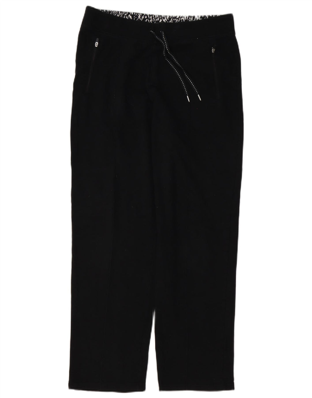 MARKS & SPENCER Womens Tracksuit Trousers UK 12 Medium  Black Cotton