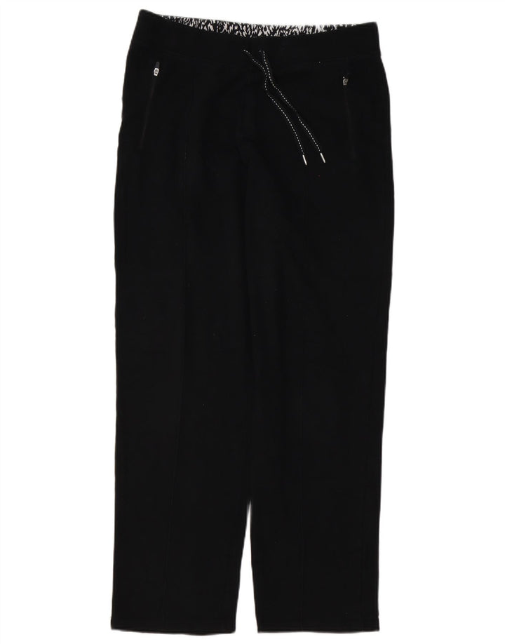 MARKS & SPENCER Womens Tracksuit Trousers UK 12 Medium  Black Cotton