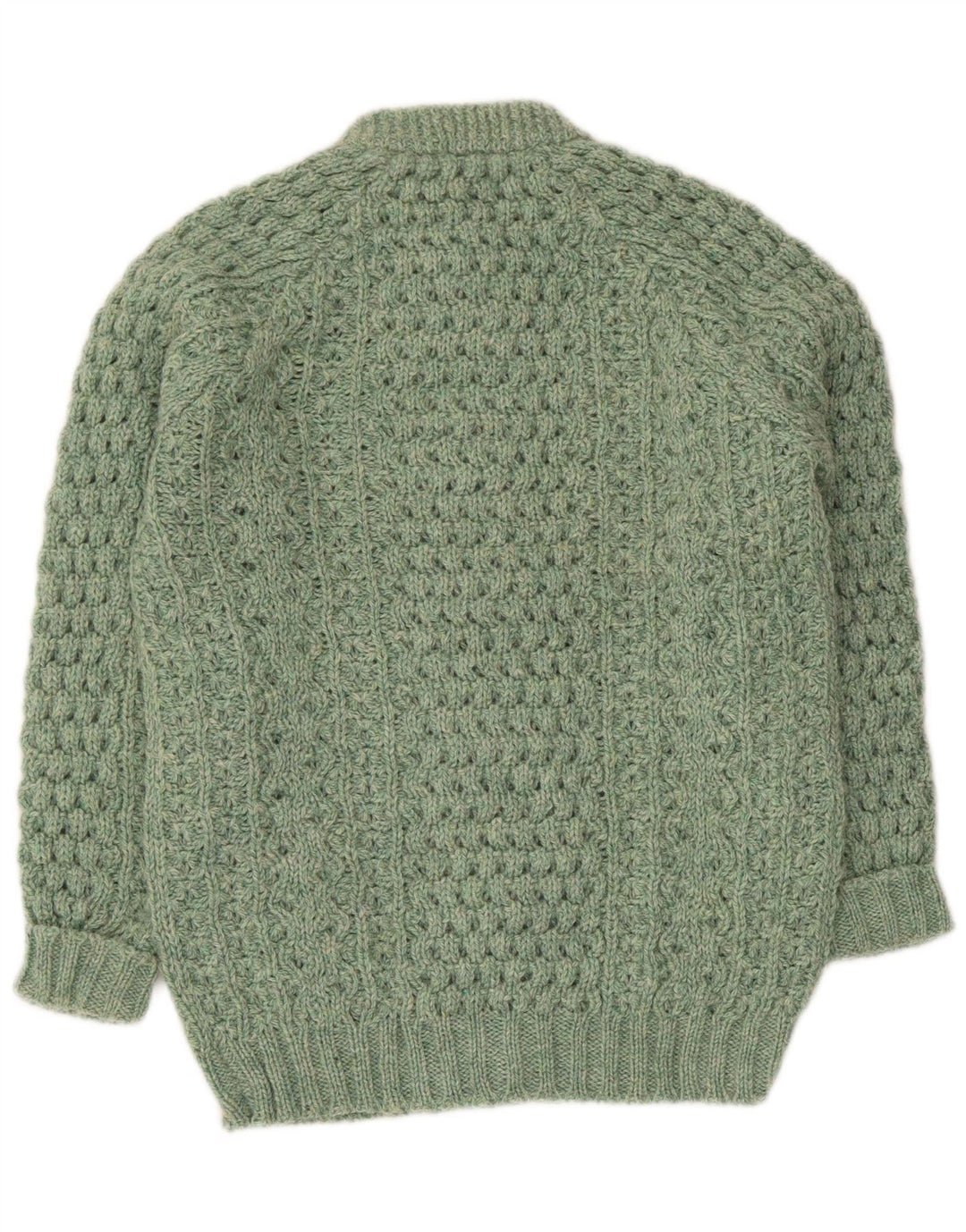 Vintage Womens Cardigan Sweater UK 14 Medium Green