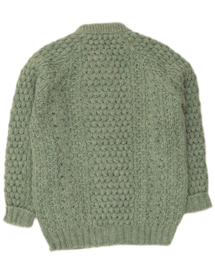Vintage Womens Cardigan Sweater UK 14 Medium Green