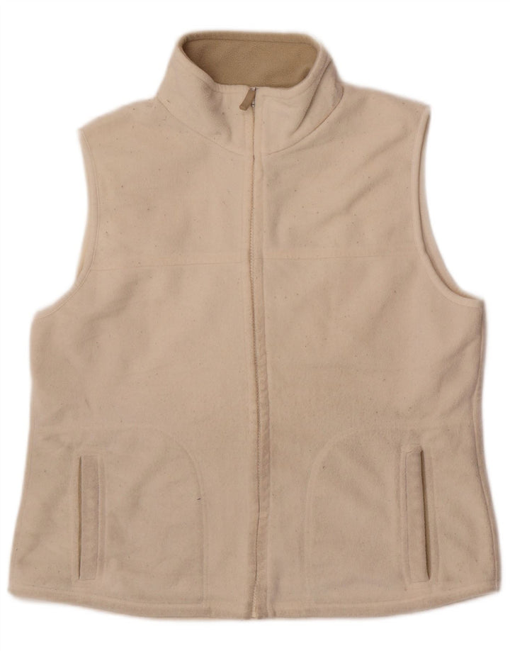 Marks & Spencer Womens St. Michael Fleece Gilet UK 14 Large Off White