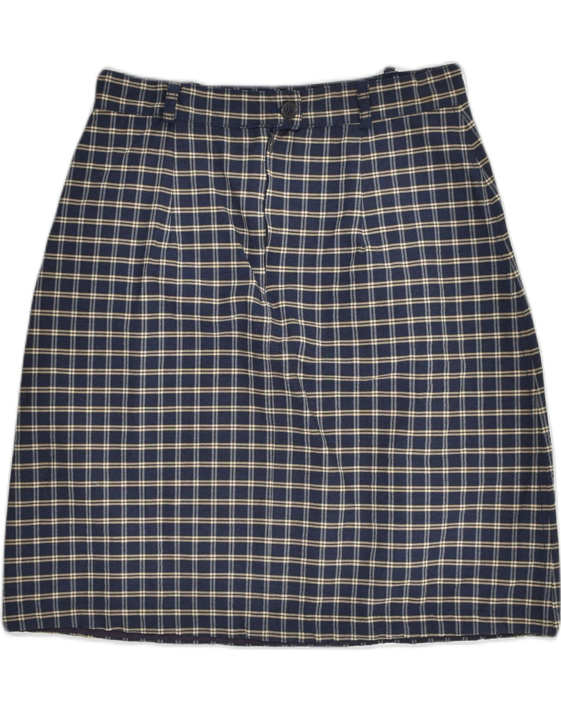 BELFE & BELFE Womens A-Line Skirt IT 44 Medium W29 Navy Blue Check | Vintage Belfe & Belfe | Thrift | Second-Hand Belfe & Belfe | Used Clothing | Messina Hembry 