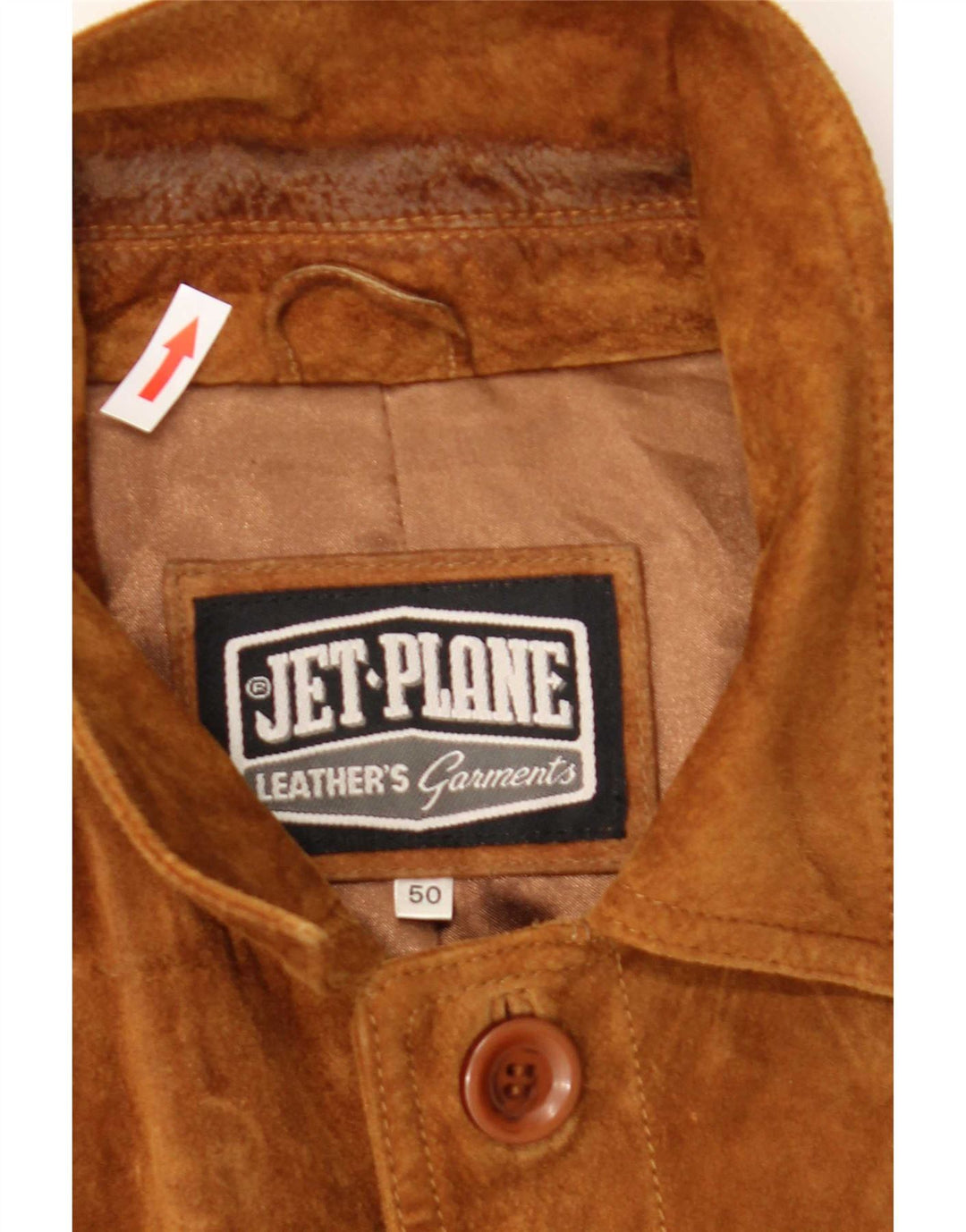 Jet Plane Mens Suede Jacket IT 50 Large Beige Leather