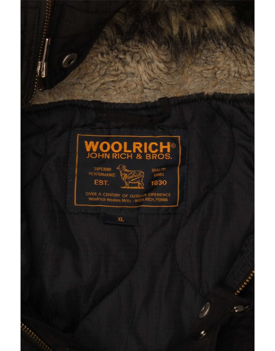 Woolrich Mens Hooded Bomber Jacket UK 42 XL Black
