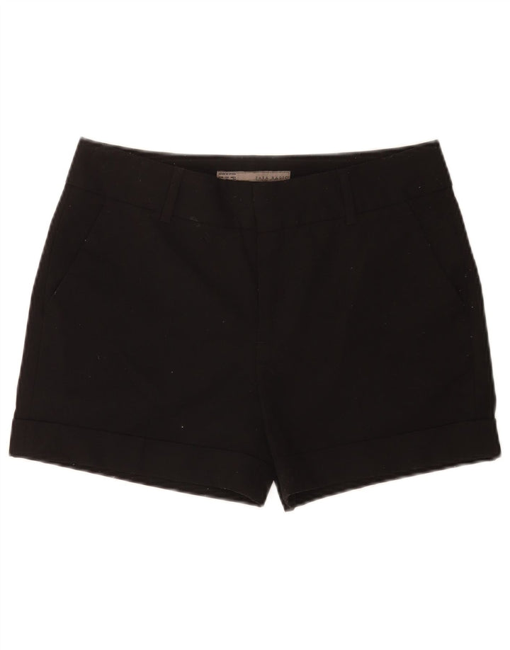 Zara Womens Chino Shorts Medium W28 Black Polyester
