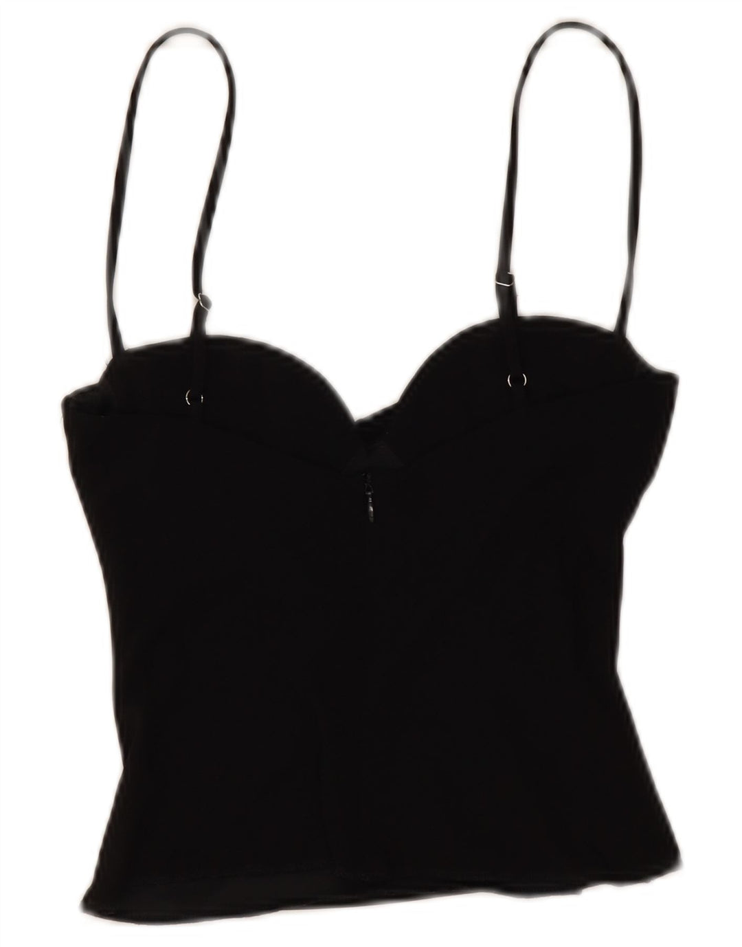 Zara Womens Crop Cami Top UK 6 XS Black