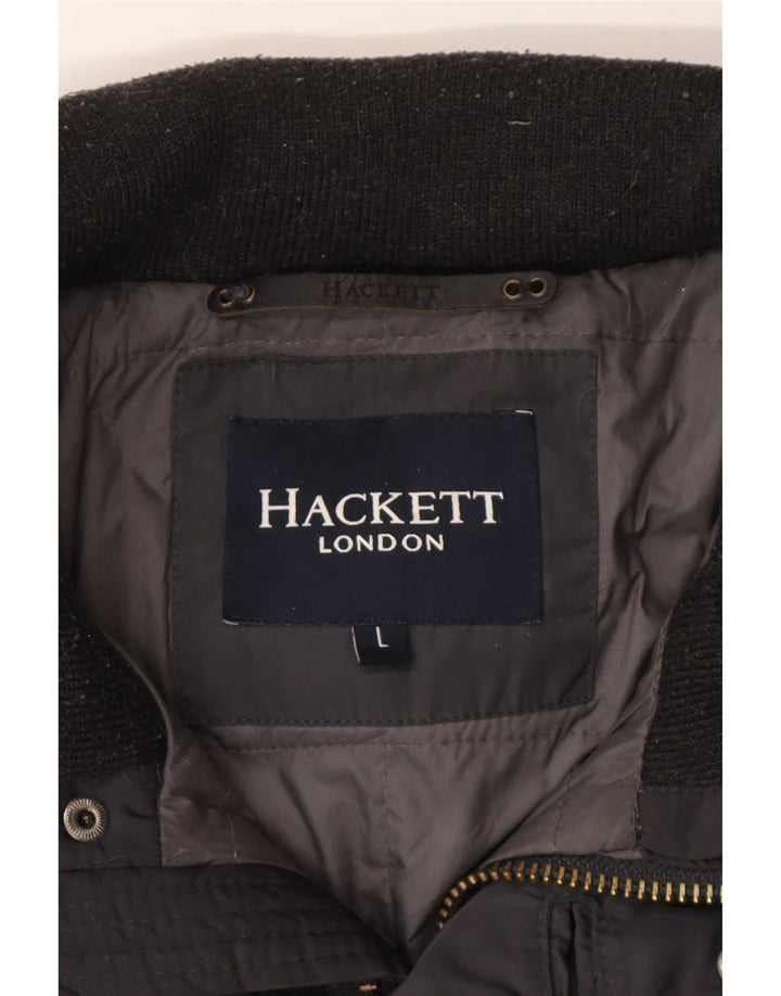 Hackett Mens Padded Jacket UK 40 Large Grey Polyester