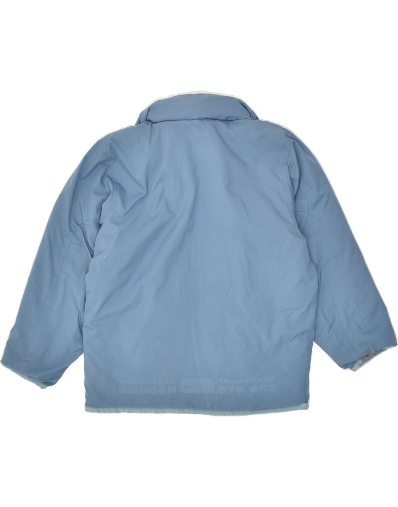 NIKE Boys Hooded Padded Reversible Jacket 6-7 Years Large Blue Cotton | Vintage Nike | Thrift | Second-Hand Nike | Used Clothing | Messina Hembry 