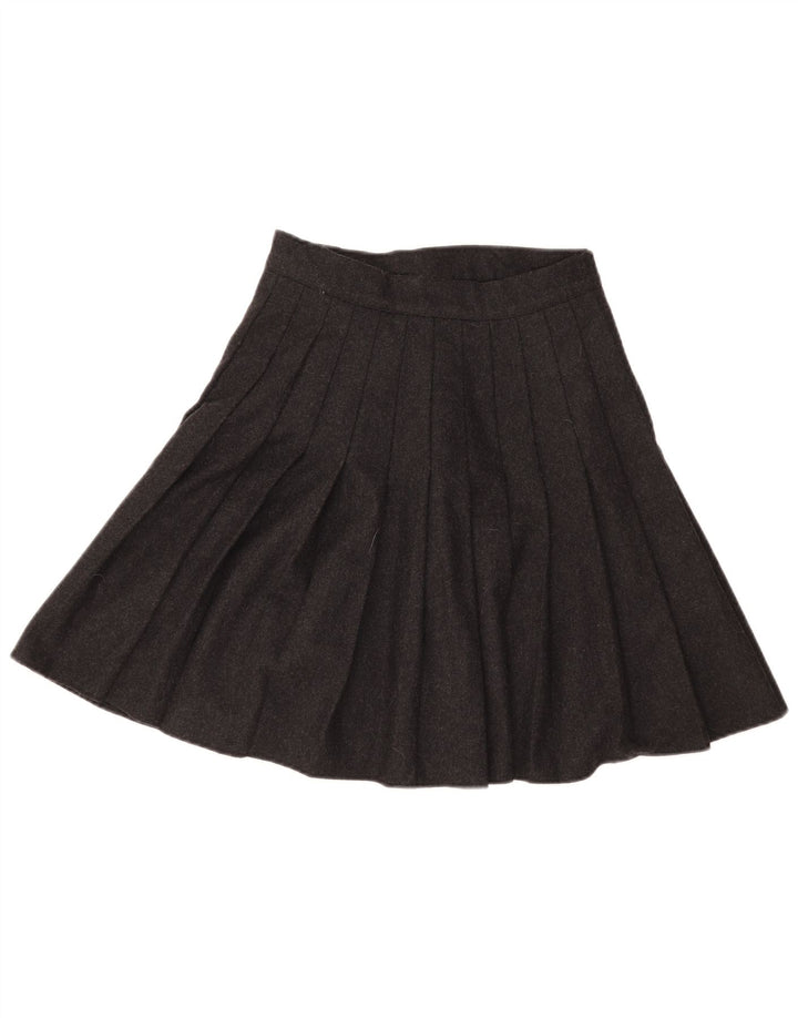 i Blues Womens Pleated Skirt IT 44 Medium W28 Black Wool