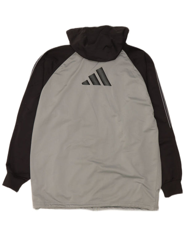Adidas Mens Graphic Tracksuit Top Jacket UK 36/38 Small Grey Colourblock