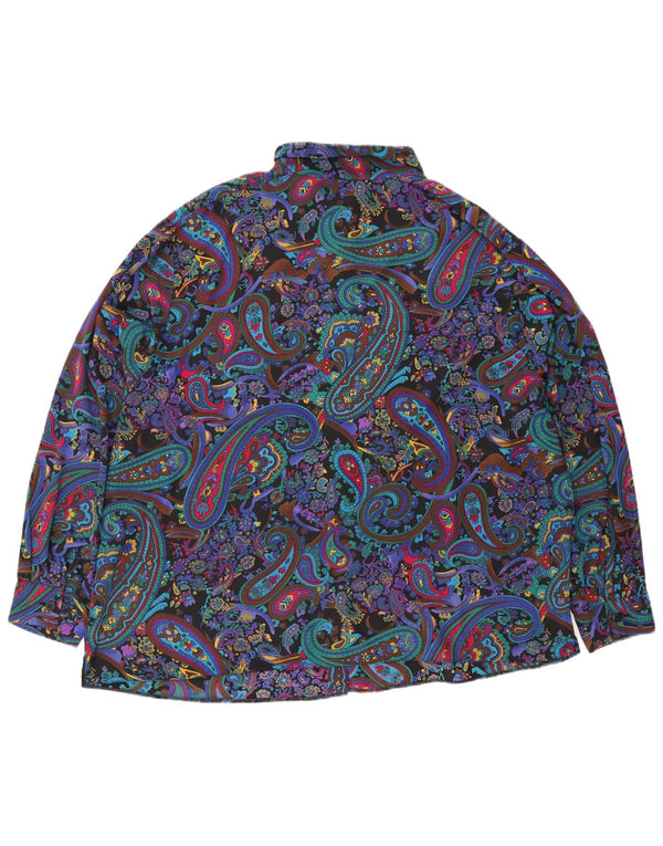 Vintage Womens Shirt UK 24 4XL Multicoloured Paisley