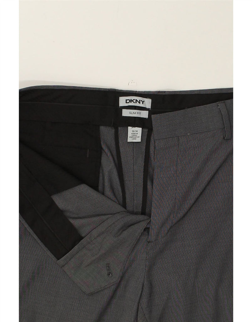 DKNY Mens Slim Suit Trousers W36 L27  Grey Polyester | Vintage Dkny | Thrift | Second-Hand Dkny | Used Clothing | Messina Hembry 