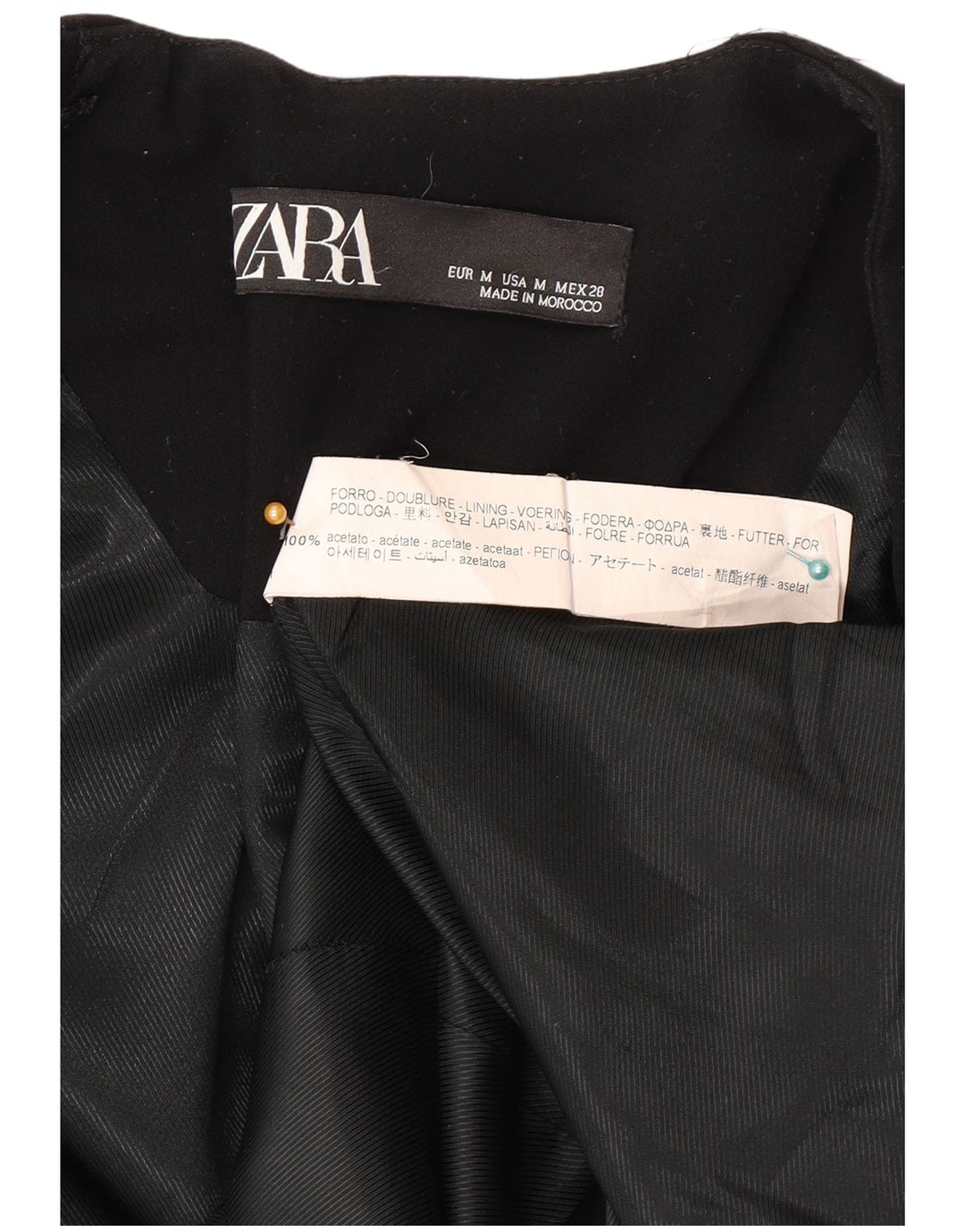 Zara Womens Blazer Jacket UK 12 Medium Black
