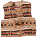 Vintage Mens Waistcoat Medium Beige Striped Acrylic