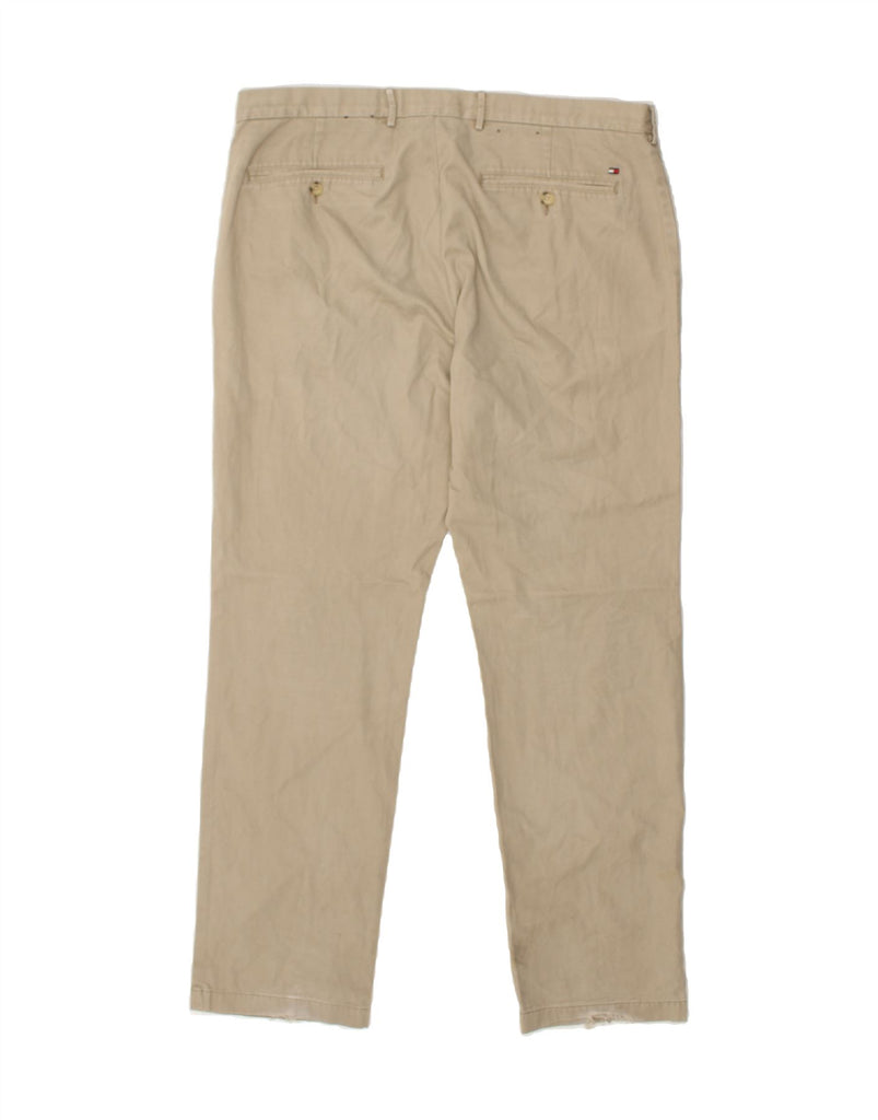 TOMMY HILFIGER Mens Slim Chino Trousers W38 L34  Beige Cotton | Vintage Tommy Hilfiger | Thrift | Second-Hand Tommy Hilfiger | Used Clothing | Messina Hembry 