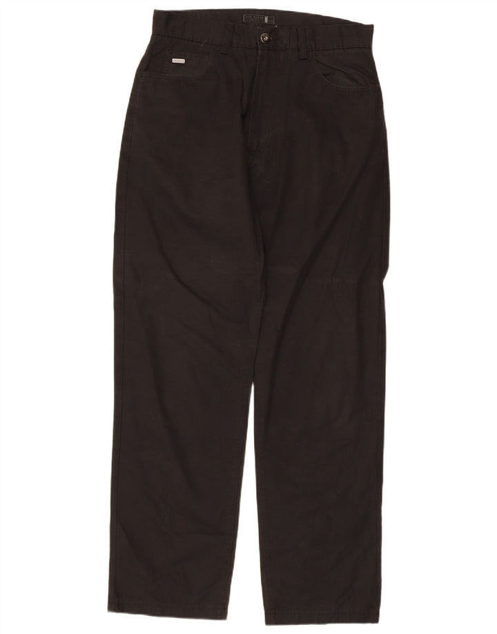 TED BAKER Mens Straight Casual Trousers W32 L30  Black Cotton