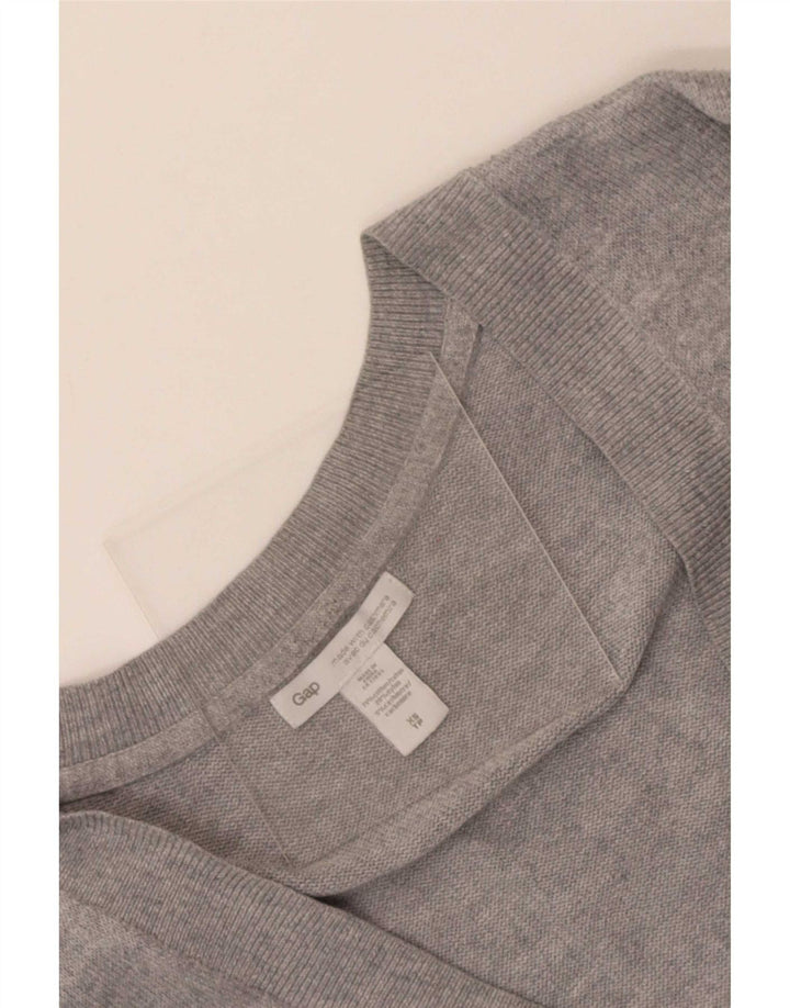 Gap Mens V-Neck Jumper Sweater XS Grey Cotton