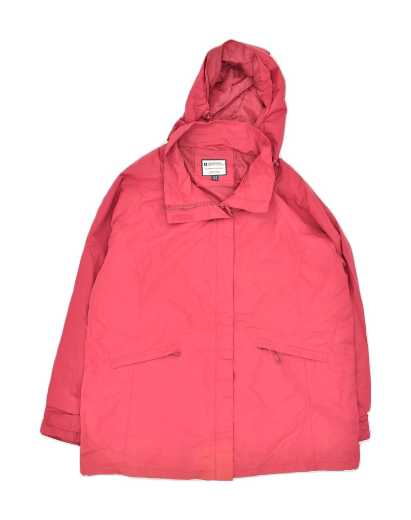 MOUNTAIN WAREHOUSE Womens Hooded Rain Jacket UK 20 2XL  Pink Polyester | Vintage Mountain Warehouse | Thrift | Second-Hand Mountain Warehouse | Used Clothing | Messina Hembry 