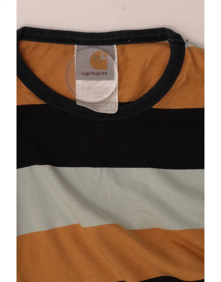 Carhartt Mens Top Long Sleeve Small Multicoloured Striped Cotton