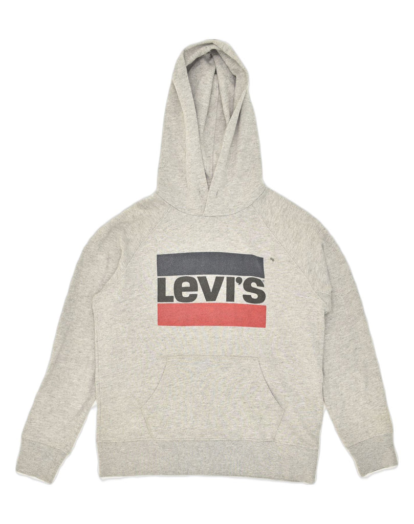 LEVI'S Mens Graphic Hoodie Jumper XS Grey Cotton | Vintage Levi's | Thrift | Second-Hand Levi's | Used Clothing | Messina Hembry 