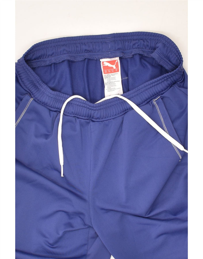 PUMA Girls Tracksuit Trousers Joggers 15-16 Years XL Blue Polyester | Vintage Puma | Thrift | Second-Hand Puma | Used Clothing | Messina Hembry 