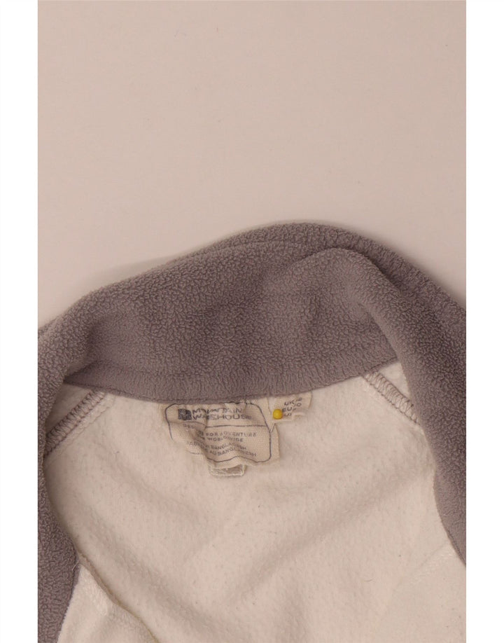 Mountain Warehouse Womens Zip Neck Fleece Jumper UK 12 Medium White