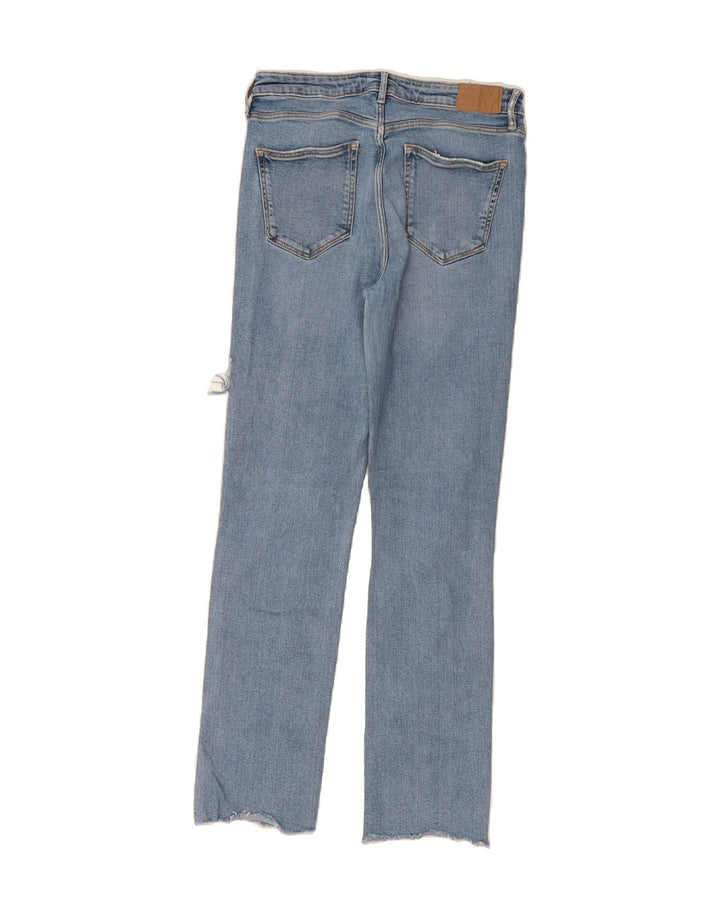 ZARA Womens Distressed Straight Jeans EU 42 Large W32 L30 Blue Vintage Zara and Second-Hand Zara from Messina Hembry 