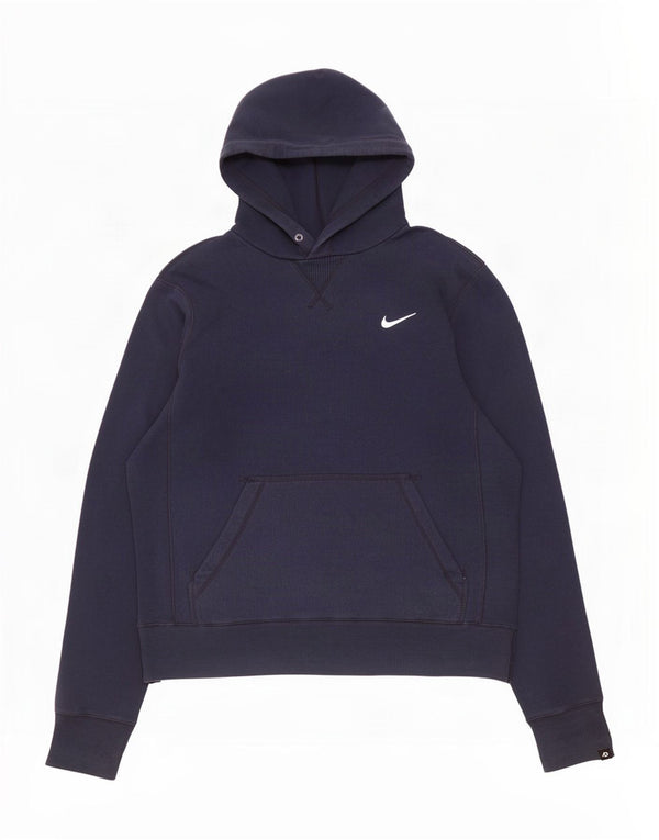 Nike Mens Hoodie Jumper Medium Navy Blue Cotton