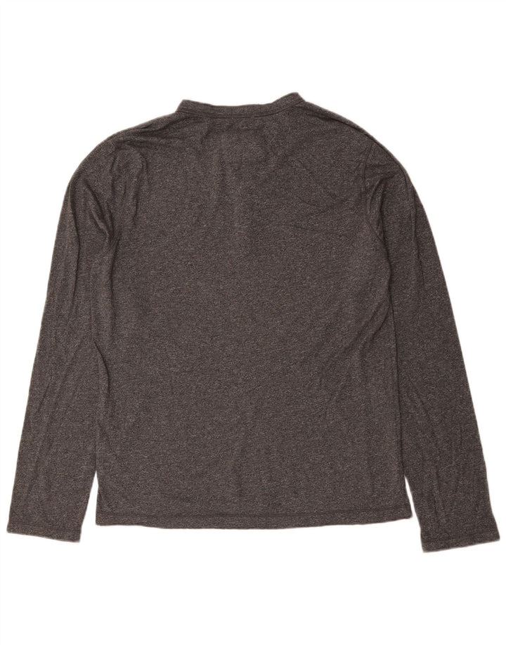 Abercrombie & Fitch Mens Muscle Top Long Sleeve Medium Grey Flecked