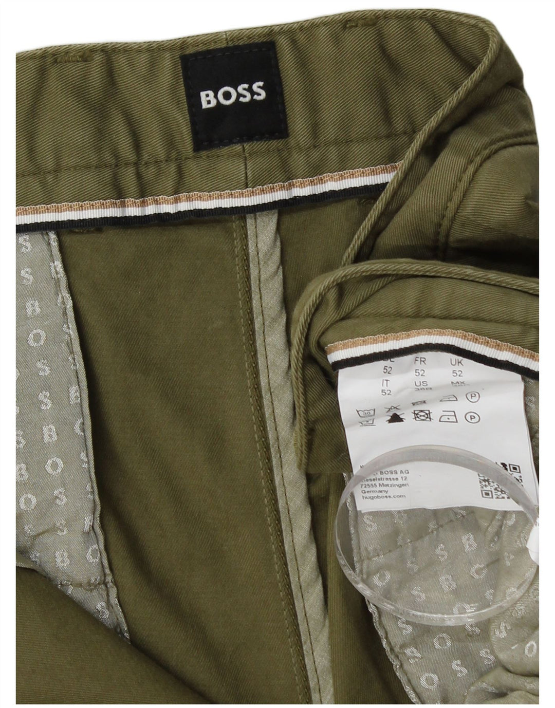 HUGO BOSS Mens Chino Shorts IT 52 XL W36 Khaki Cotton