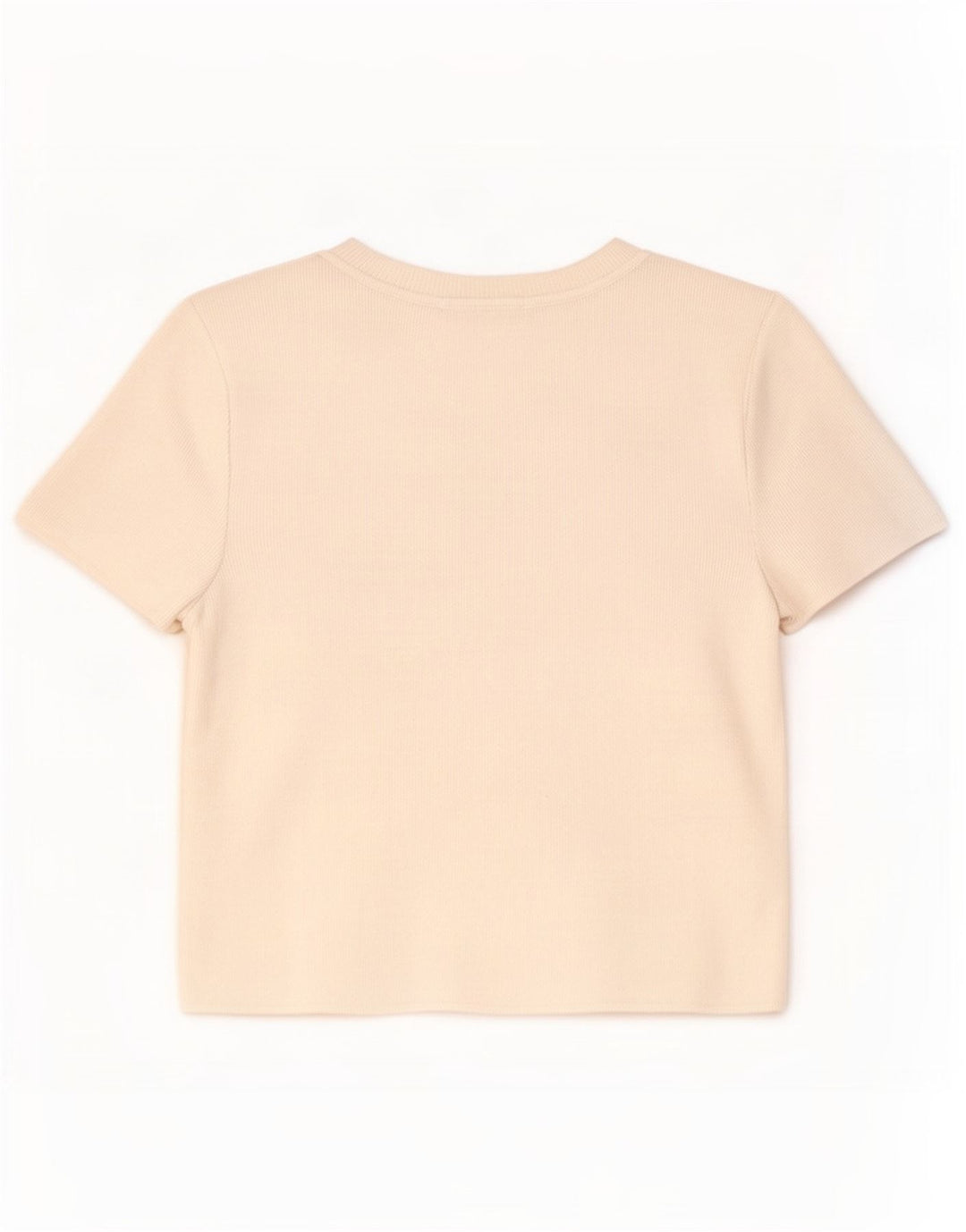 Zara Womens Crop T-Shirt Top UK 12 Medium White Viscose