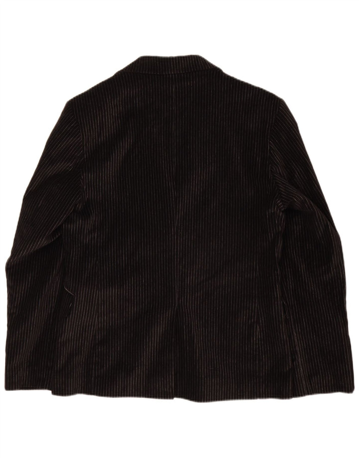 Vincent Mens 2 Button 2 Piece Suit IT 48 Medium W30 L32 Black Pinstripe