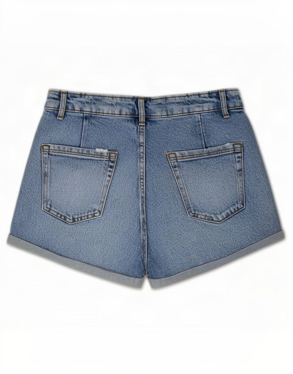 Zara Womens Denim Shorts EU 34 2XS W24 Blue Cotton