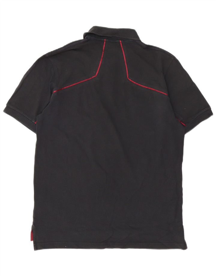 Adidas Mens Polo Shirt Medium Black Cotton
