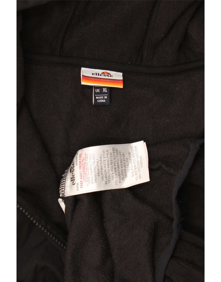 Ellesse Mens Graphic Hoodie Jumper XL Black Polyester