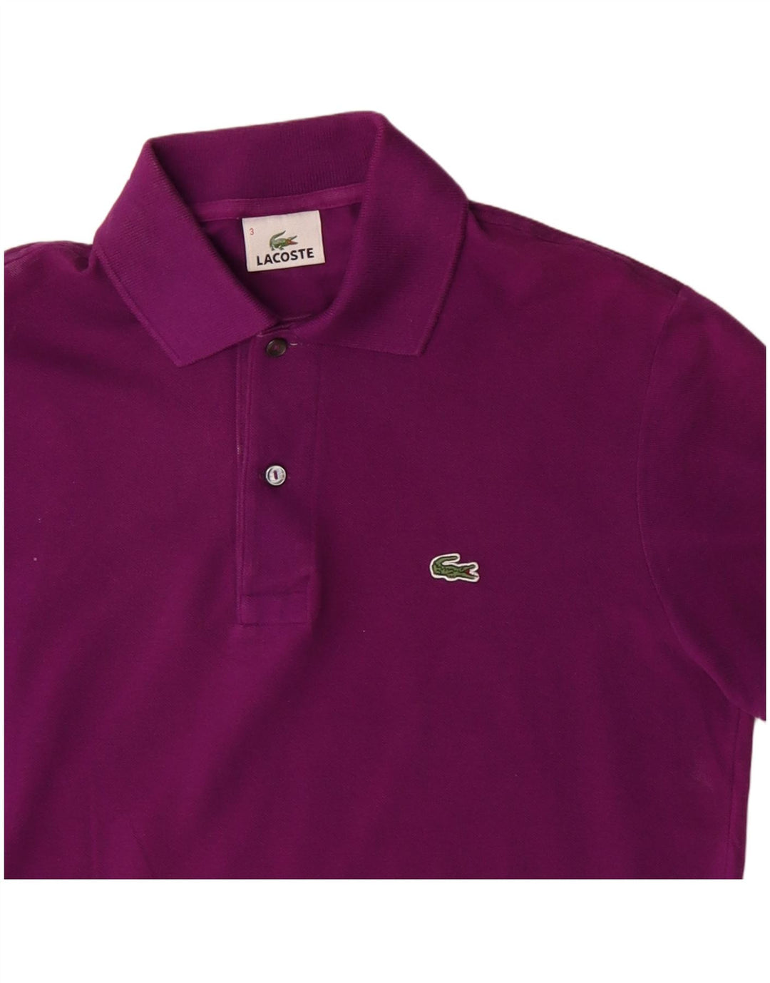 Lacoste Mens Polo Shirt Size 3 Small Purple Cotton